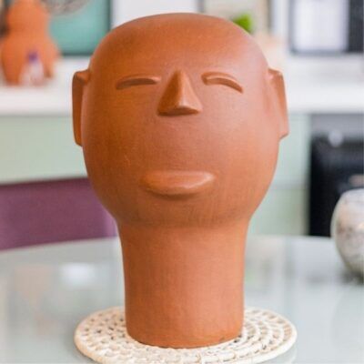 Cabeça de Cerâmica da Mestra Cida Lima – GG Natural