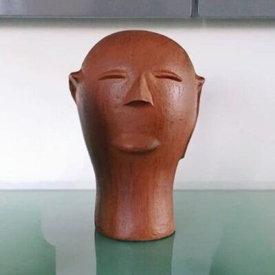 Cabeça de Cerâmica da Mestra Cida Lima – M Natural