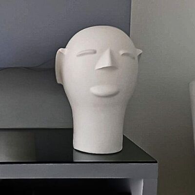 Cabeça de Cerâmica da Mestra Cida Lima – G Off White