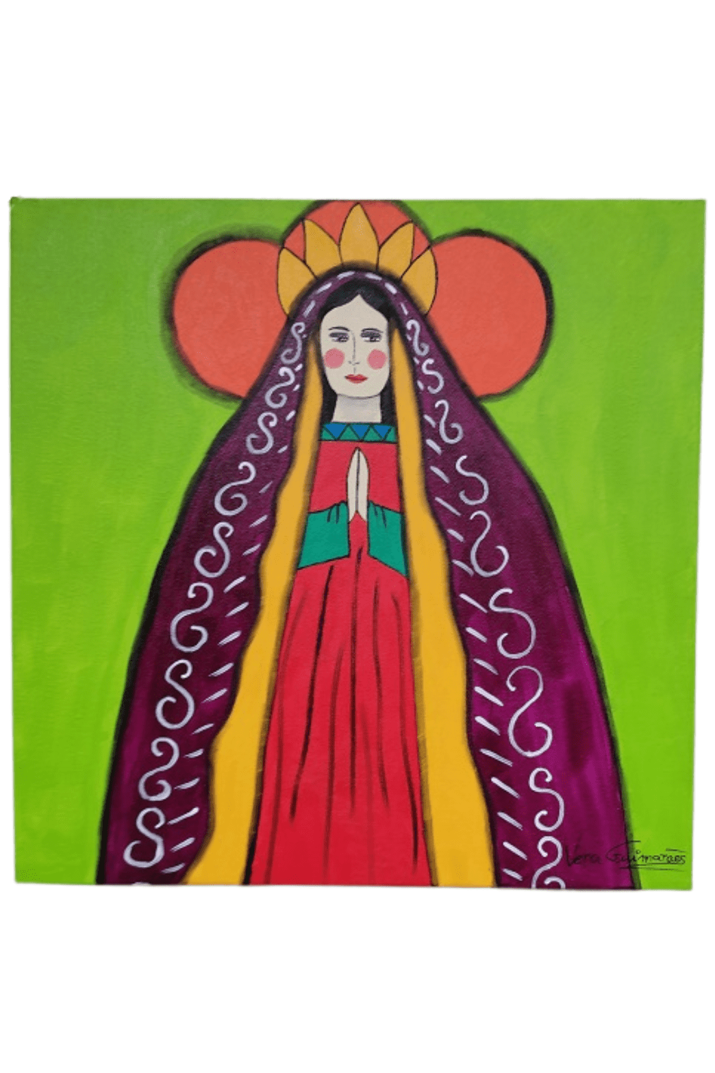Tela Nossa Senhora – Vera Guimarães – 40x40cm – Modelo SV3