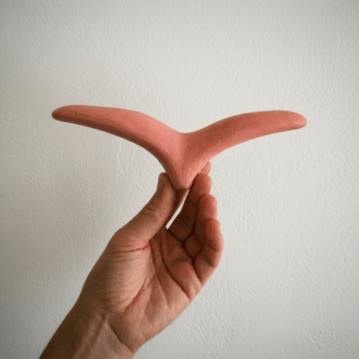 Gaivota de Cerâmica Salmão para Parede – Tamanho P
