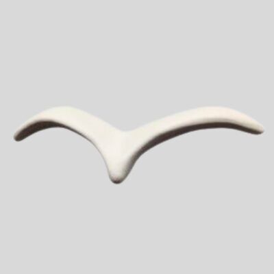 Gaivota de Cerâmica Off White para Parede – Tamanho G