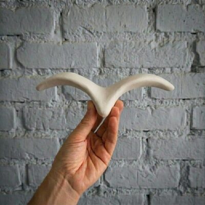 Gaivota de Cerâmica Off White para Parede – Tamanho M