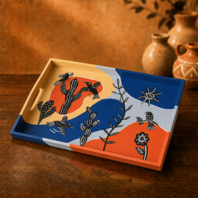 Bandeja Cordel Colorido – 40x26cm – Modelo BCCG2