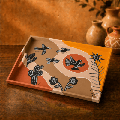Bandeja Cordel Colorido – 40x26cm – Modelo BCCG3