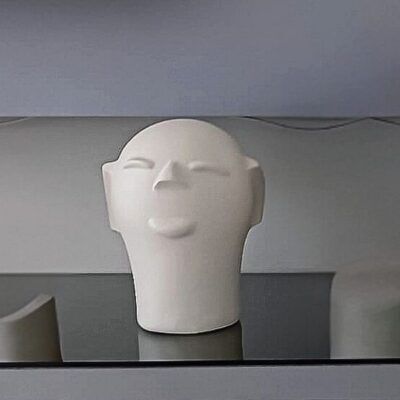 Cabeça de Cerâmica da Mestra Cida Lima – PP Off White