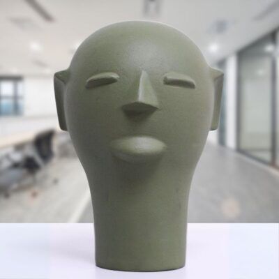 Cabeça de Cerâmica da Mestra Cida Lima – G Verde