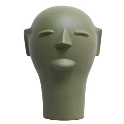 Cabeça de Cerâmica da Mestra Cida Lima – G Verde