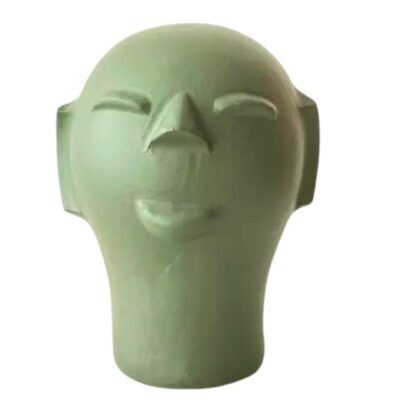 Cabeça de Cerâmica da Mestra Cida Lima – P Verde