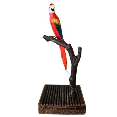 Arara Vermelha – no Galho – Madeira