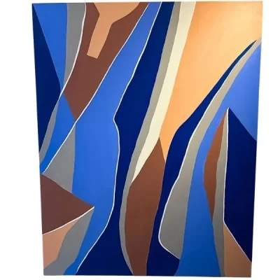 Quadro Abstrato ‘Harmonia em Azul’ – 150×120 – Arte Original Vera Guimarães