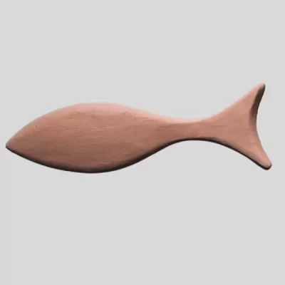 Peixe de Cerâmica Salmão – Decoração de Parede – Tamanho P