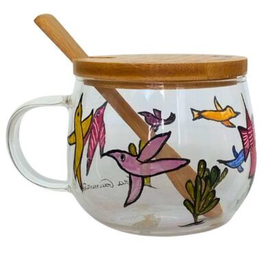 Xícara para Chá de Vidro 350ml | Coleção Cordel Encantado | Modelo CE02