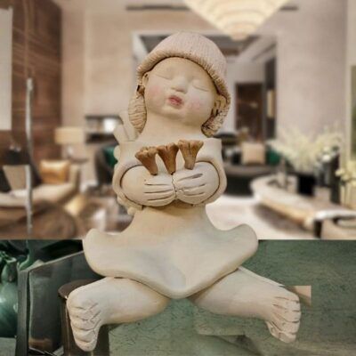 Anjo Querubim de Cerâmica – Modelo AQ9