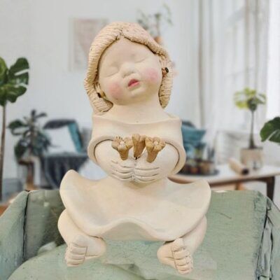 Anjo Querubim de Cerâmica – Modelo AQ3