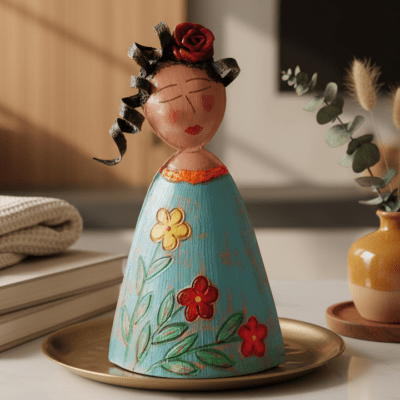 Boneca da Frida em Metal Decorativa – FM1