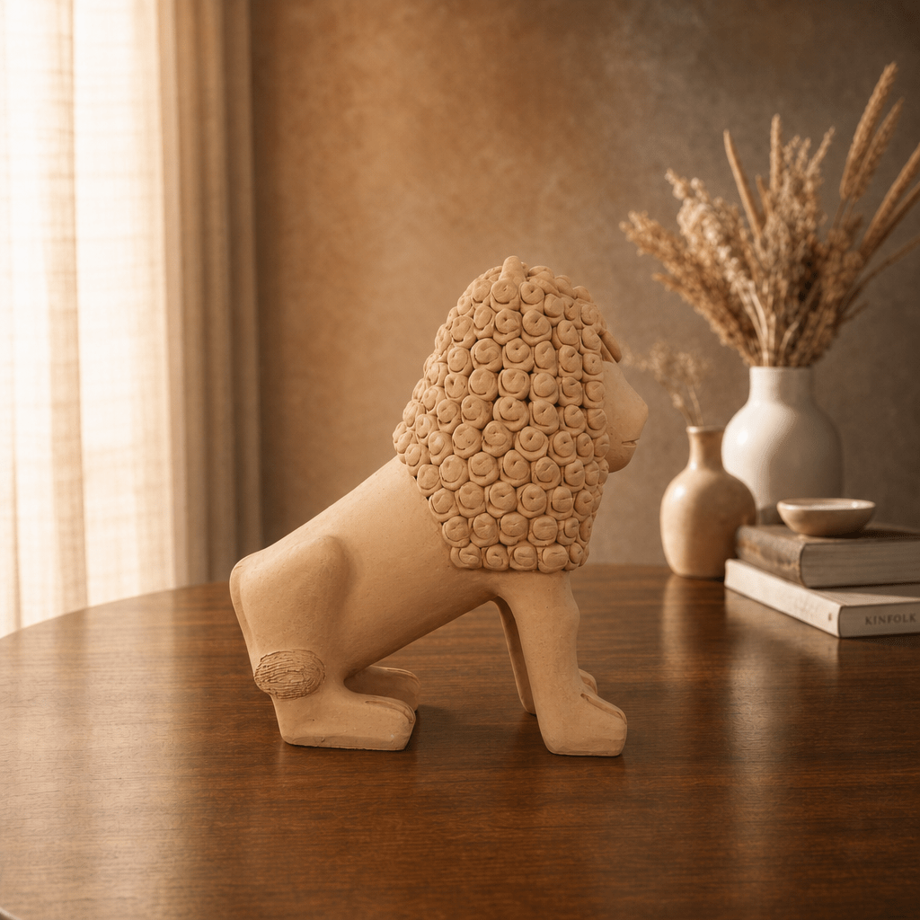 escultura leao de nuca